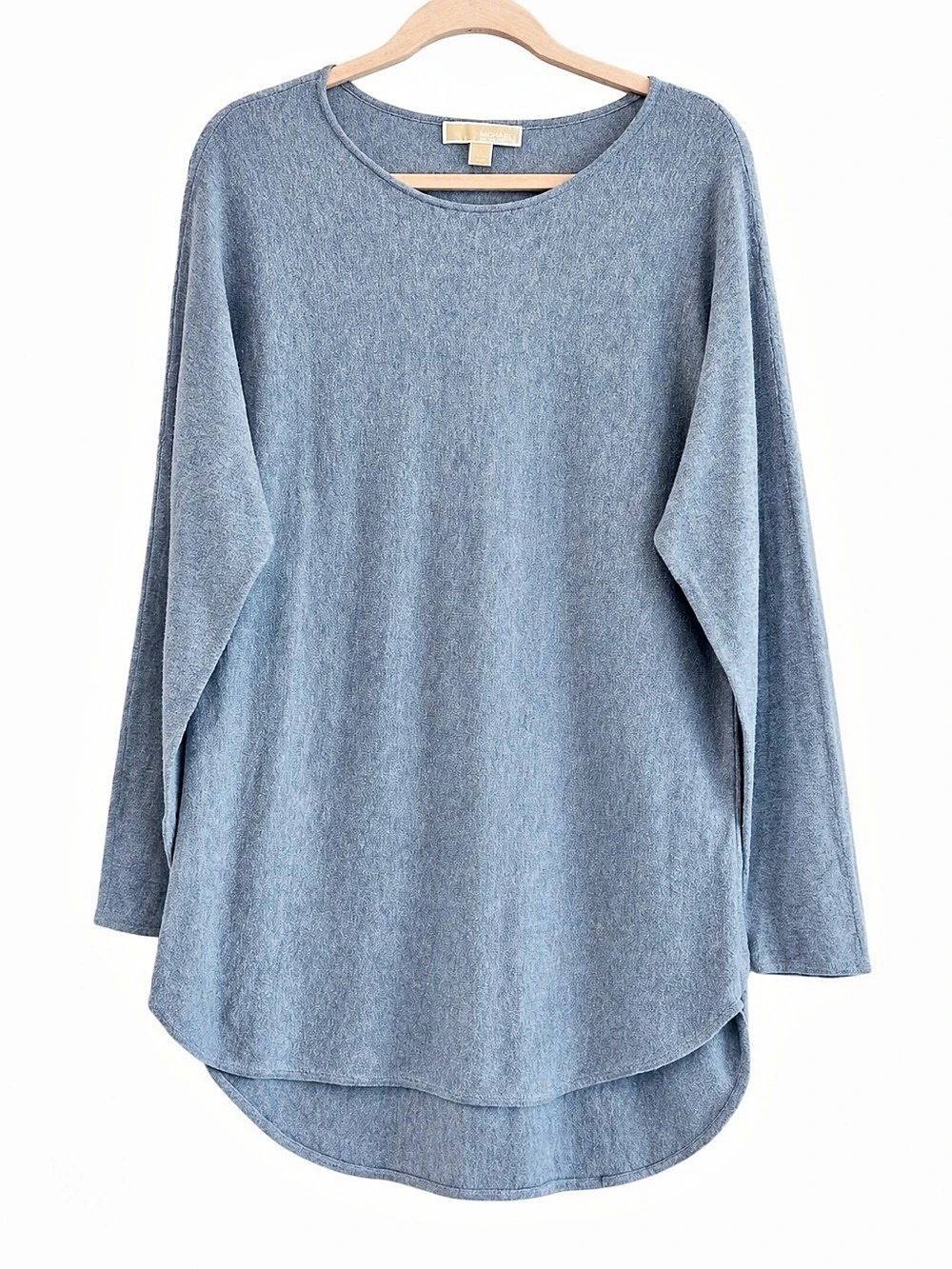 MICHAEL Michael Kors Blue Gray High Low Tunic Sweater L